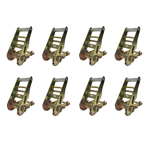 Tie 4 Safe 2" Short Handle Ratchet Buckle Tow Dolly Truck Trailer Flatbed Car Hauler, 8PK RB02CK-52-8 - main